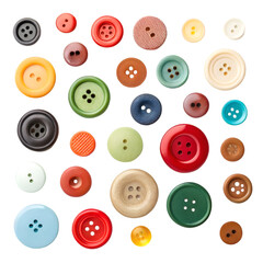 set of buttons on the white