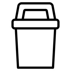 Trash bin in vector illustration