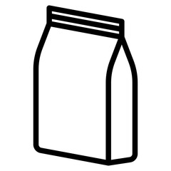 Flat bottom bag in vector illustration