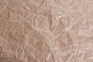 Wrinkled Kraft Paper Texture Background


