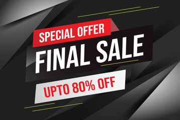 Special offer final sale tag. Banner design template for marketing. Special offer promotion or retail. background banner modern graphic design for store shop, online store, website, landing page 
