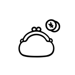 シンプルな小銭入れのイラスト素材