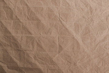 Wrinkled Kraft Paper Texture Background

