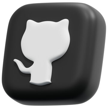 3D Github Icon