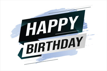 happy birthday word concept vector illustration with lines modern futuristic 3d style for landing page template web mobile app poster banner flyer background gift card coupon label wallpaper 