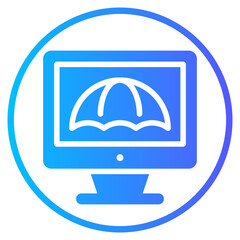 umbrella gradient icon
