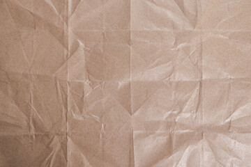 Crumpled Brown Kraft Paper Texture

