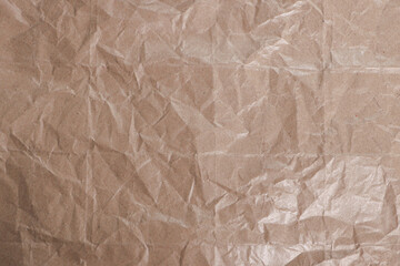 Crumpled Brown Kraft Paper Texture

