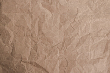 Crumpled Brown Kraft Paper Texture

