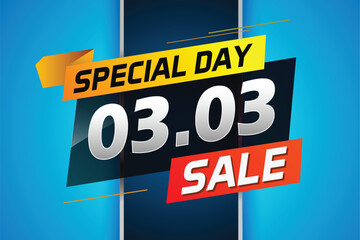 special day 03 03 word concept vector illustration with megaphone and 3d style, landing page, template, ui, web, mobile app, poster, banner, flyer, background, gift card, coupon, label, wallpaper