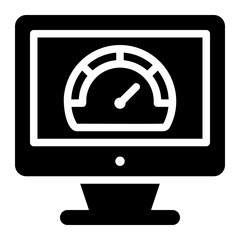 speedometer glyph icon