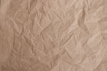 Crumpled Brown Paper Texture Background

