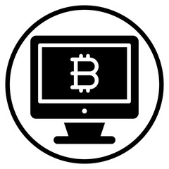 bitcoin glyph icon