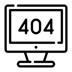 404 error line icon