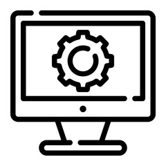 gear line icon