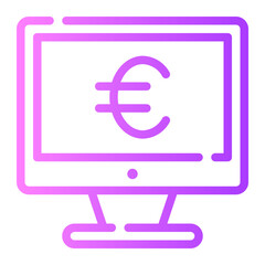 euro gradient icon