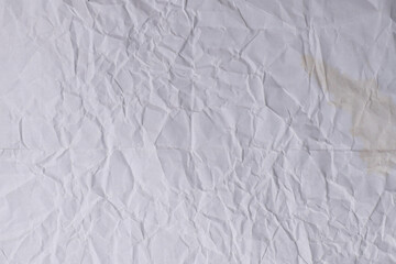 Crumpled White Paper Texture Background

