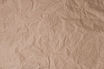 Wrinkled Brown Kraft Paper Texture


