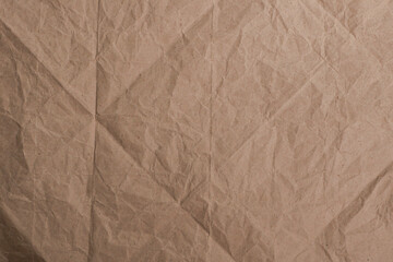 Wrinkled Brown Kraft Paper Texture


