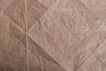 Fototapeta premium Wrinkled Brown Kraft Paper Texture