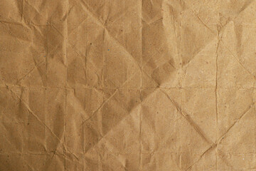 Folded Brown Kraft Paper Texture

