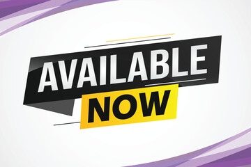 available now word concept vector illustration with lines 3d style for social media landing page, template, ui, web, mobile app, poster, banner, flyer, background, gift card, coupon, label, wallpaper 