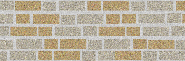 Realistic Vector broken brick wall horizontal transparent background. Hole in flat bown wall texture. Yellow textured brickwork for print, design, decor, background.