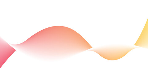 Curve shape flow vector abstract background in red and yellow gradient, motion art,