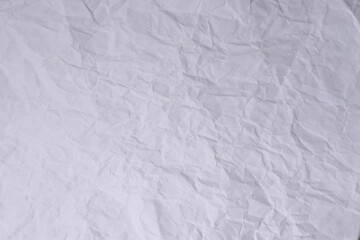 White Wrinkled Paper Texture Background with Fold Line

