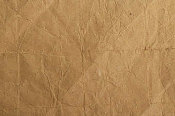 Brown Wrinkled Kraft Paper Texture Background

