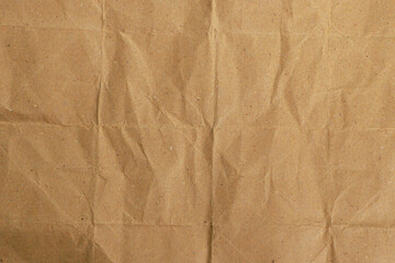 Brown Wrinkled Kraft Paper Texture Background

