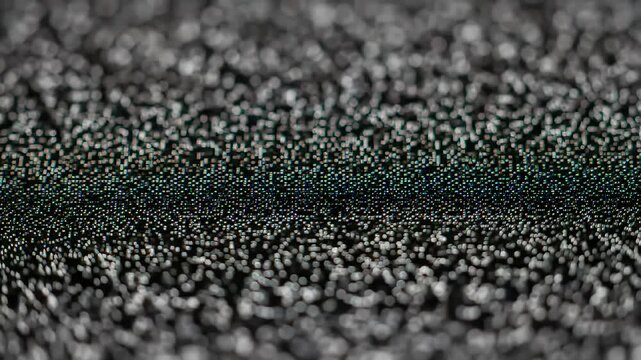 Abstract Texture with Black Background and Silver Dots of Varying Sizes with ai generated