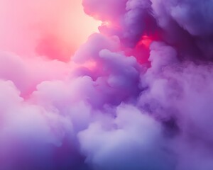 Naklejka premium bstract Pink And Purple Cloud Formation With Smoky Edges