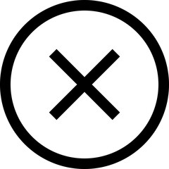 Obraz premium Cancel - Simple Minimalist Icon