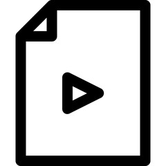 Fototapeta premium Document Video - Simple Minimalist Icon