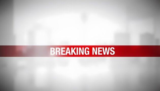 Dynamic Breaking News Banner with Urban Background for Media and Communication Graphics