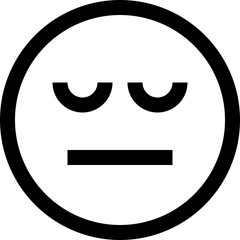 Fototapeta premium A simple black line art icon of a smiling face, representing happiness, positive feedback, and customer satisfaction, isolated on a white background for UI and UX design