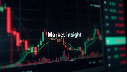 Financial Market Insight on Digital Trading Platform with Candlestick Graphs and Data