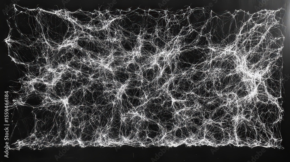 Poster Neural network light display digital art studio abstract visuals dark background close-up view technology innovation