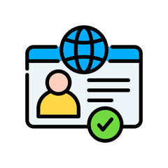 Visa lineal color icon