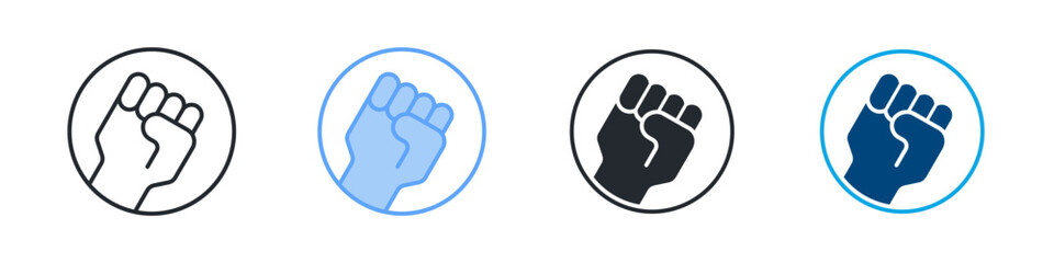 Courage Icon Set Multiple Style. Designed In Outline, Blue, Glyph, Dual Tone