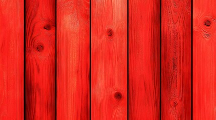 Fototapeta premium Vibrant Red Wooden Planks Texture Background