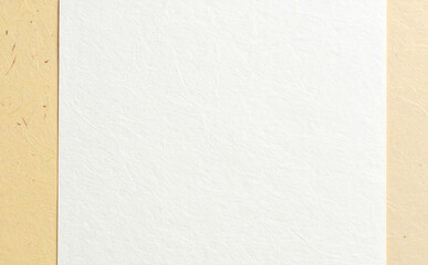 白とベージュの和紙の背景素材	
