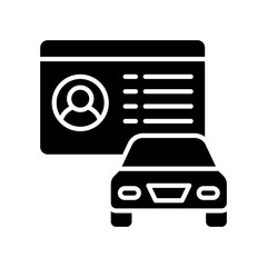 Driving License glyph icon