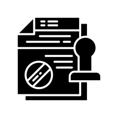 Affidavit glyph icon