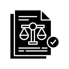 Legal Document glyph icon