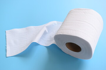 white paper tissue on blue background