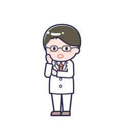 長袖医師／ななめ／男性 20