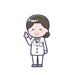 長袖医師／ななめ／女性 13