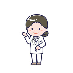 長袖医師／ななめ／女性 18